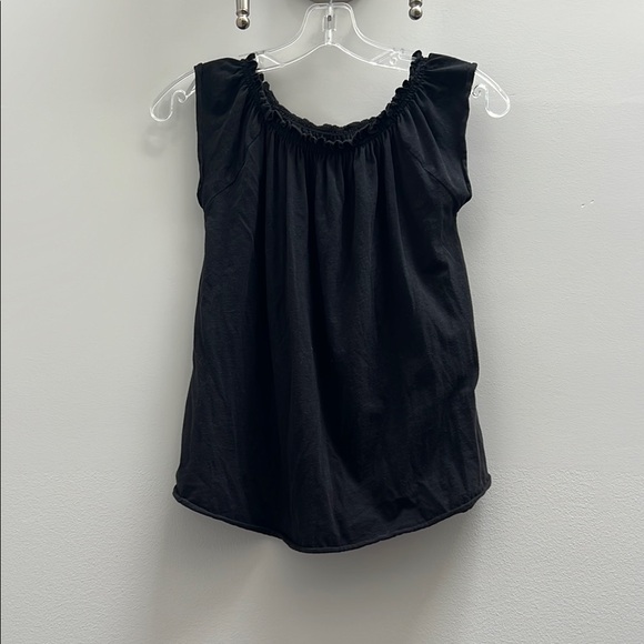 Chaser Tops - Chaser Black Ruffled Blouse Tank Top